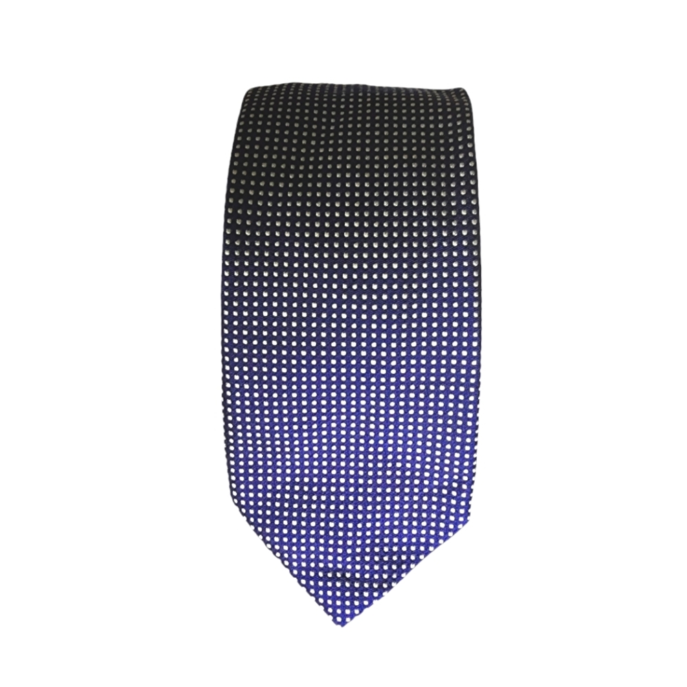 Charles Tyrwhitt Men's 100% Silk Necktie Blue Polka Dots Tie 3.5"